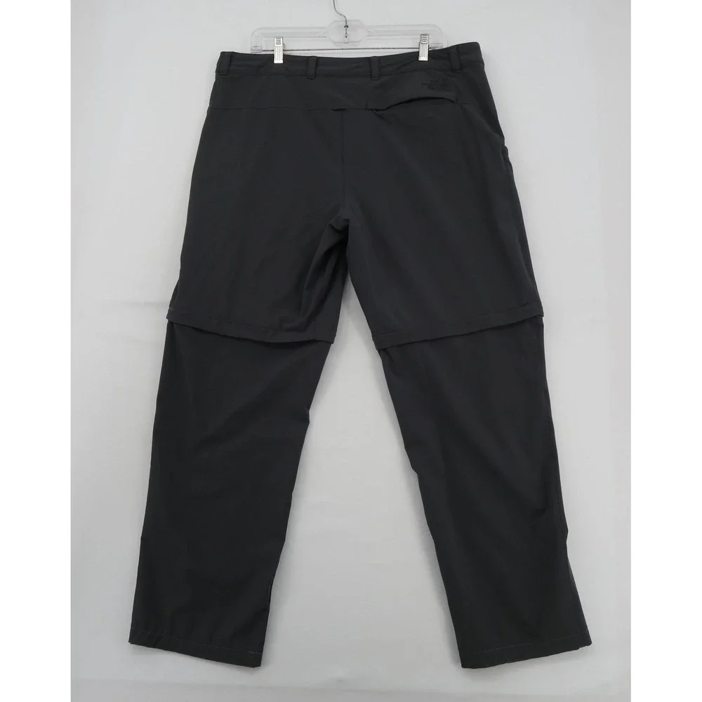 The North Face Mens 38x32 Convertible Hiking Pants Zip Off Shorts Gray Regular